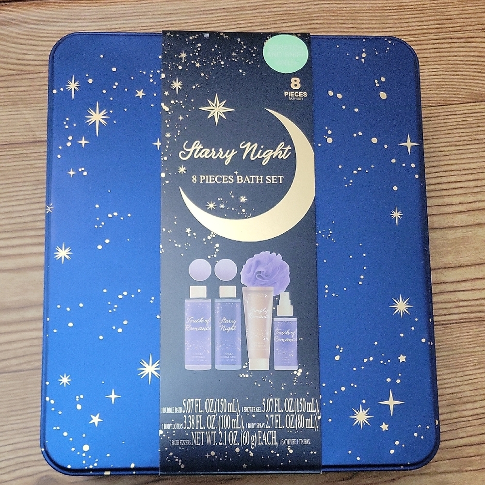 Source Unknown Starry Night Bath Set - Blue and Gold